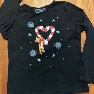 Karen Scott Kitty Christmas Shirt-Women's Medium